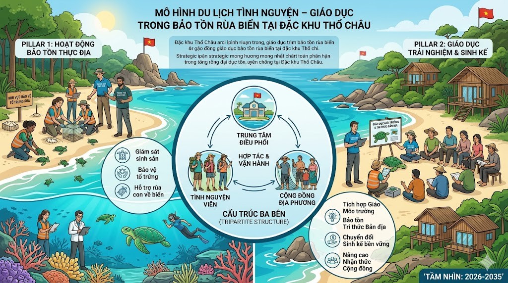 MÔ HÌNH DU LỊCH TÌNH NGUYỆN – GIÁO DỤC TRONG BẢO TỒN RÙA BIỂN: TRƯỜNG HỢP BÃI RẠN THỔ CHU